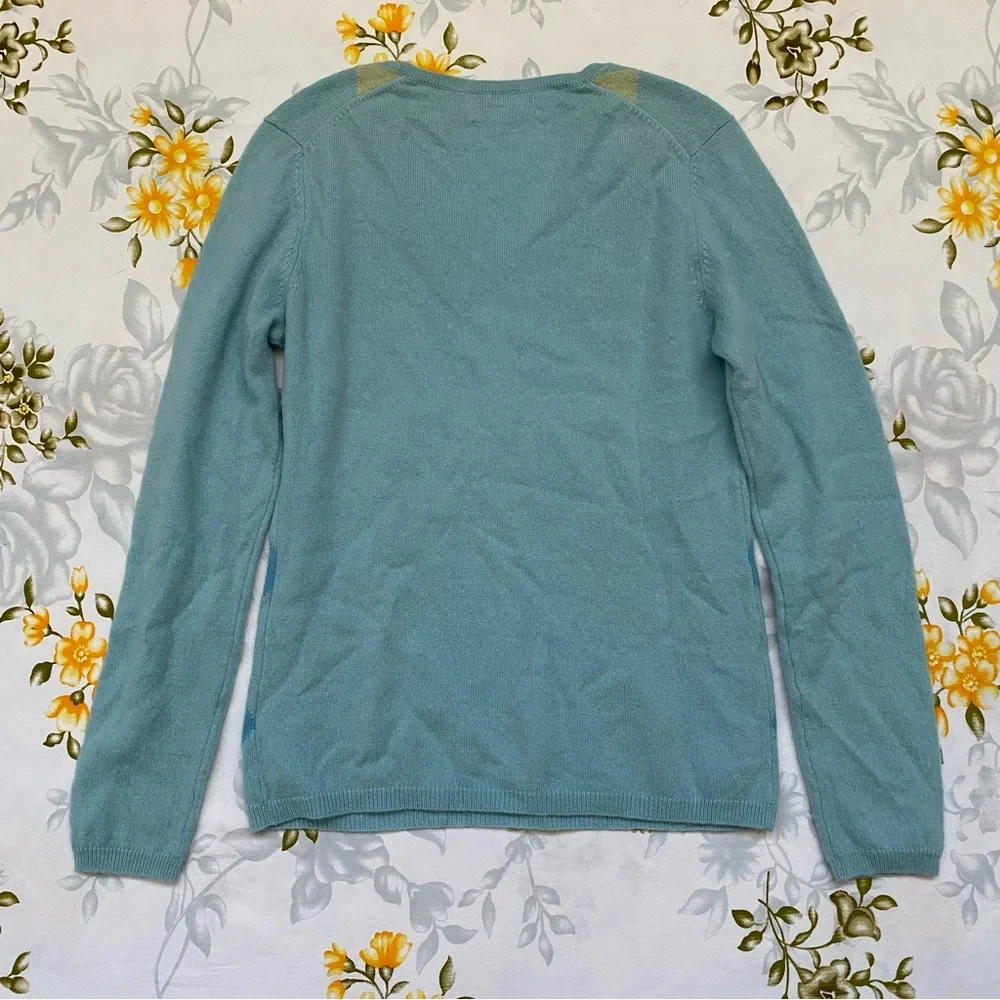 Charter Club Size S Argyle Cashmere Sweater